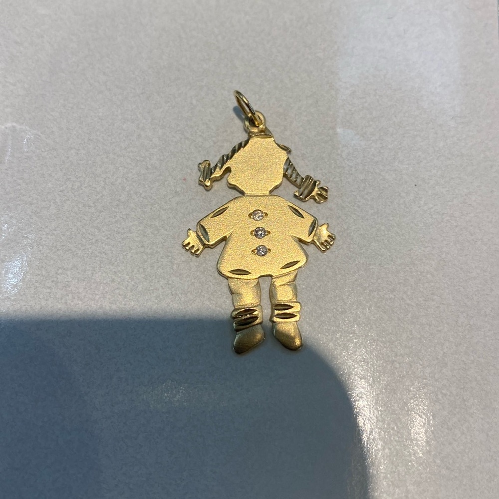 14k girl charm